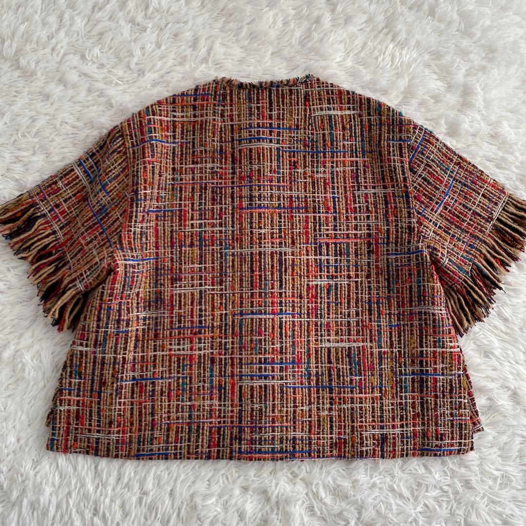 いわちゃん様ご予約品　　MACPHEE☆マルチツイード ラウンドカラージャケット