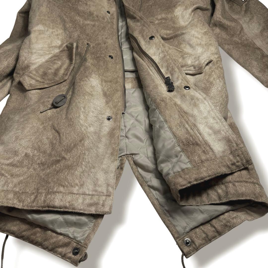 TORNADO MART｜スウェードヘアラインモッズコートy2kシェラックLGB