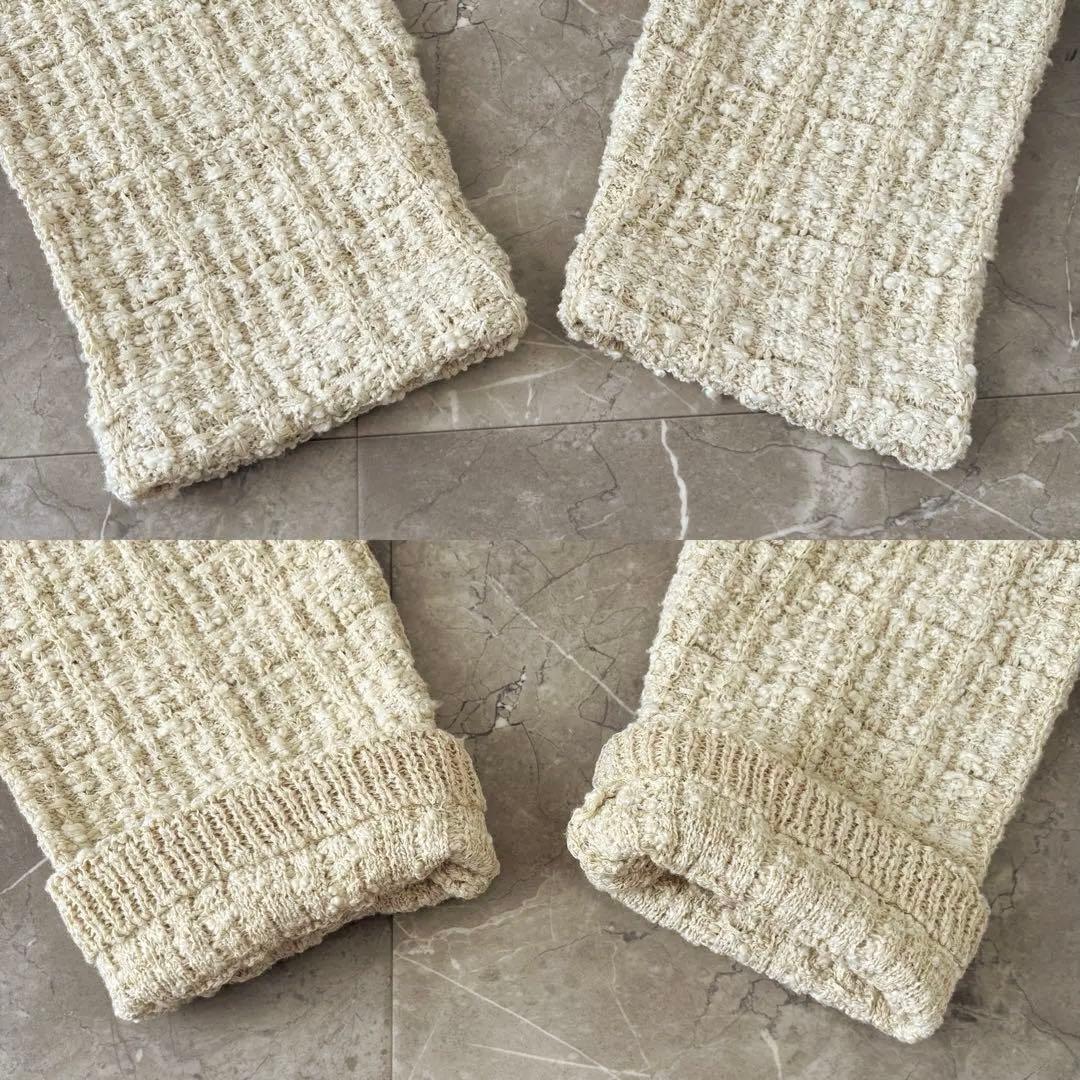 美品✨北欧、暮らしの道具店 「カジュアルも、きちんとも」ツイードニットジャケット