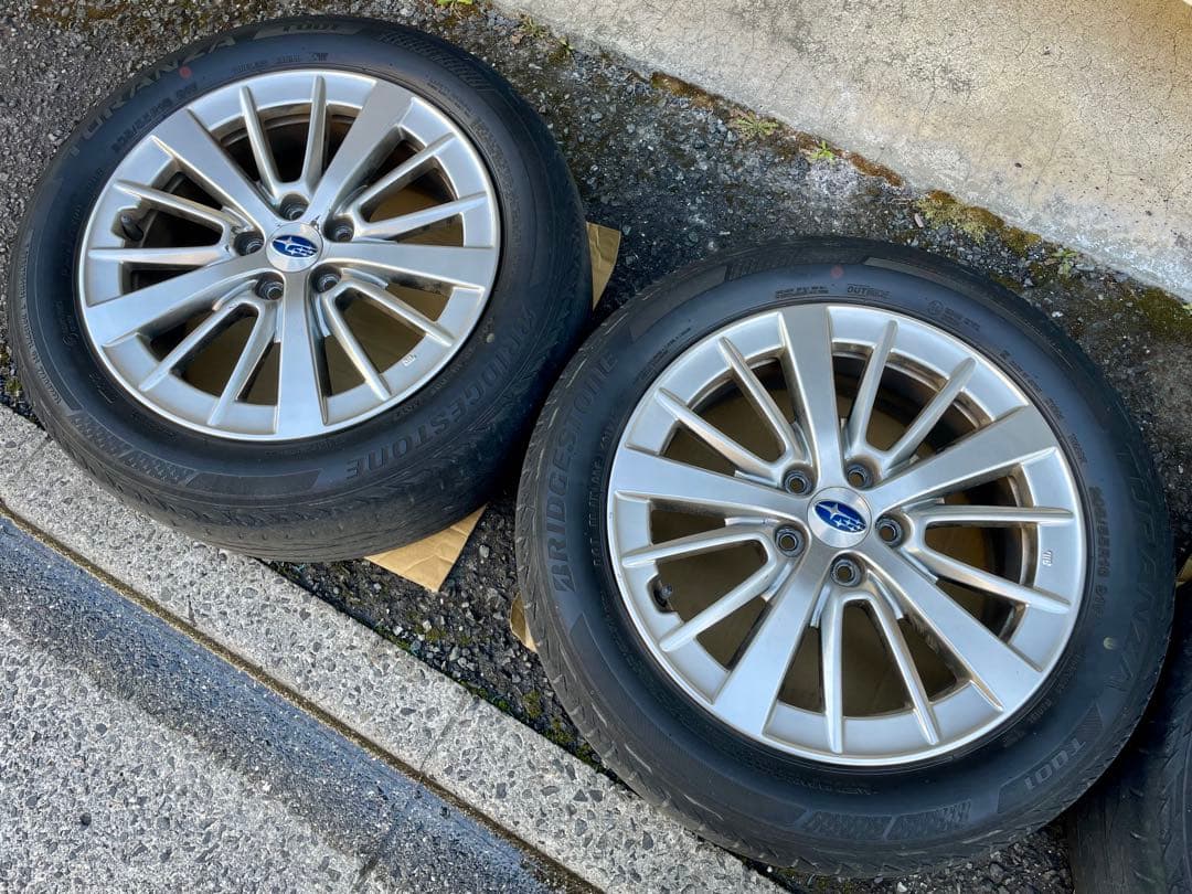 スバル純正 16×6.5J 5-100 +55 アルミホイール 4本 GT系