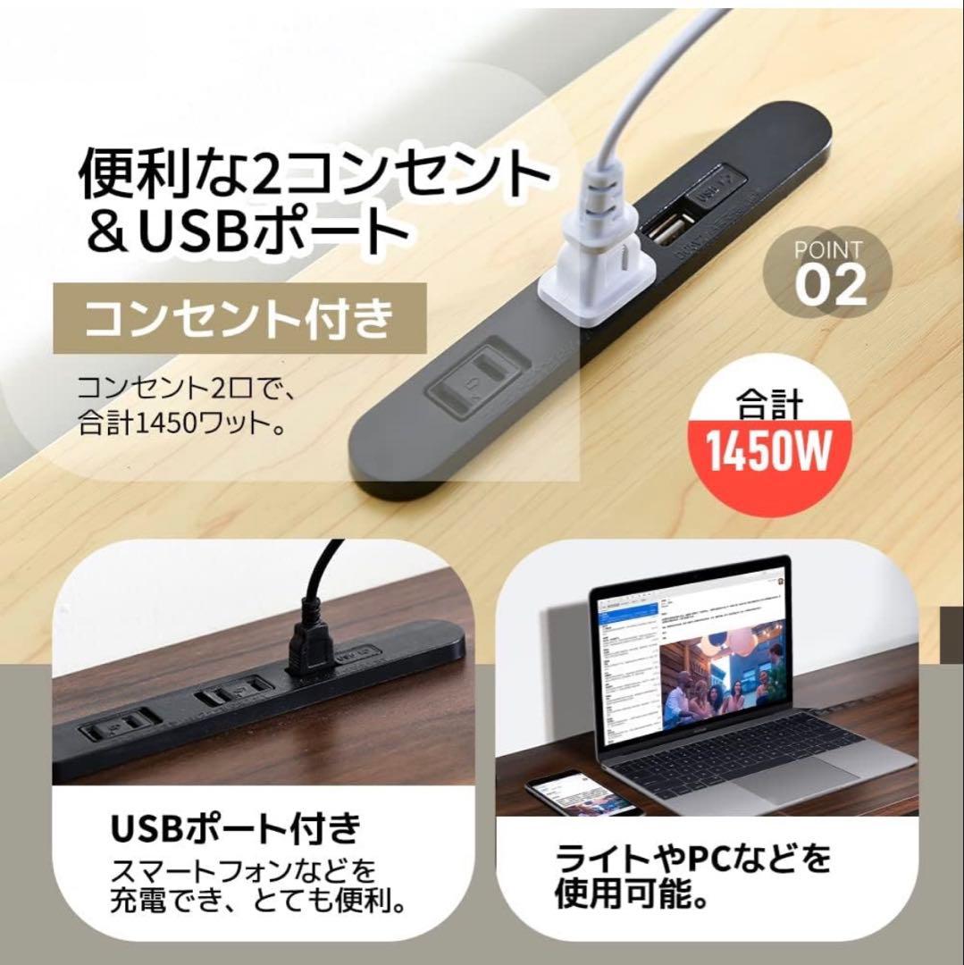 ロフトベッド デスク付き ベッドフレーム シングルベッド　LEDライト付き