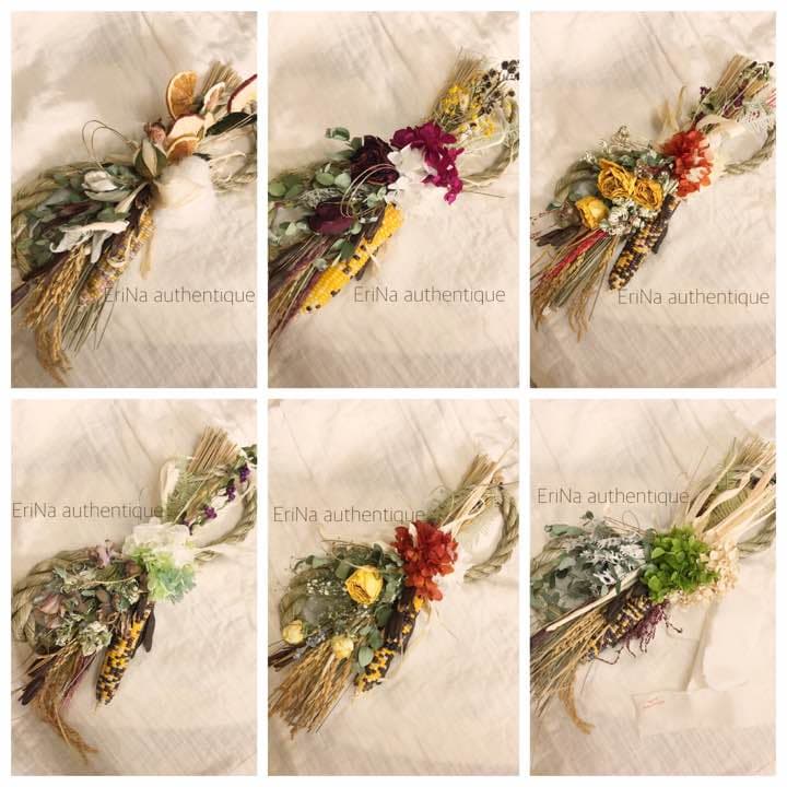 57 正月飾り しめ飾り しめ縄 インテリア 雑貨 ドライフラワー スワッグ