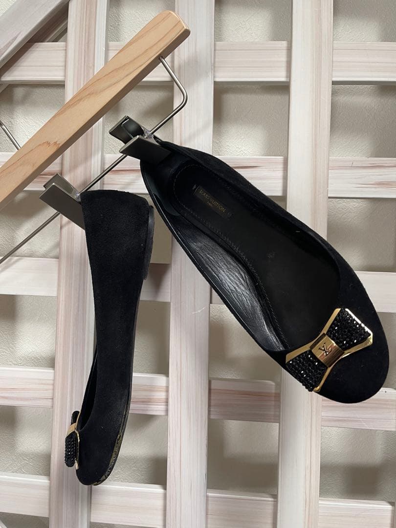 ⭐︎25㎝くらい⭐︎39サイズ　⭐︎ ルイビィトン　⭐︎キラッキラリボンフラットシューズ