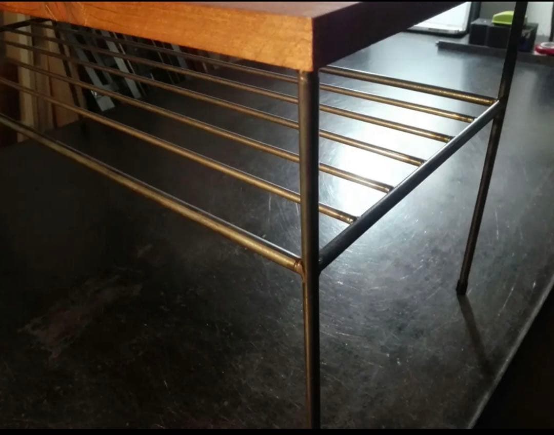 アイアン家具　男前テーブル　無骨　オーダーメイド　インダストリアル　カフェラック