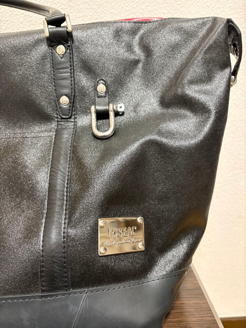 SEAL × 森野帆布 コラボ 2way トラベルボストンバッグ　防水レッド