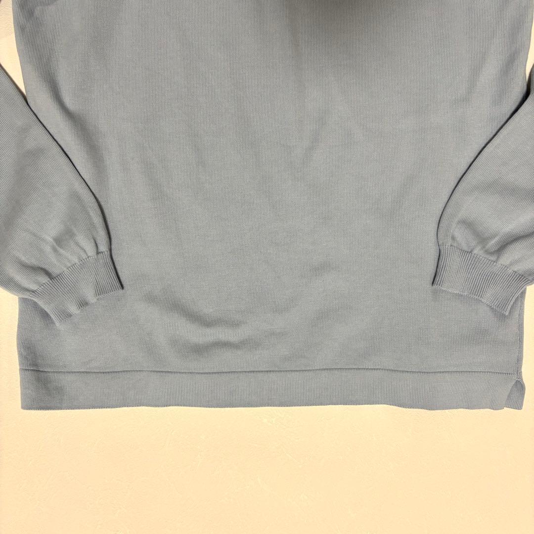 グランサッソ 12G ソフトコットン モックネック46 アイスグレー定価3.3万