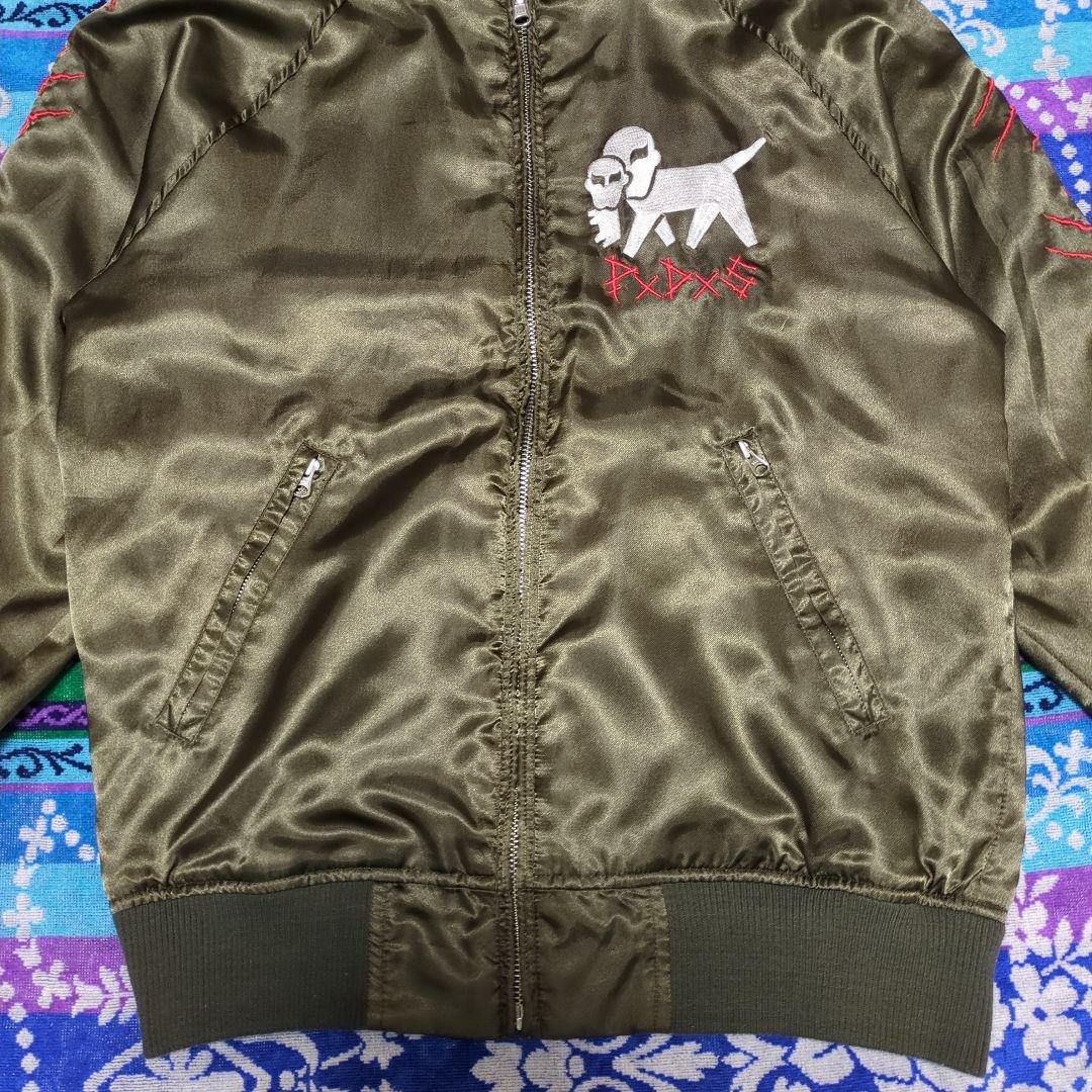 PUNK DRUNKERS　リバーシブル　スカジャン　野良猫　刺繍　Mサイズ