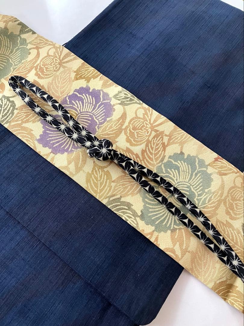 型染め花唐草の名古屋帯