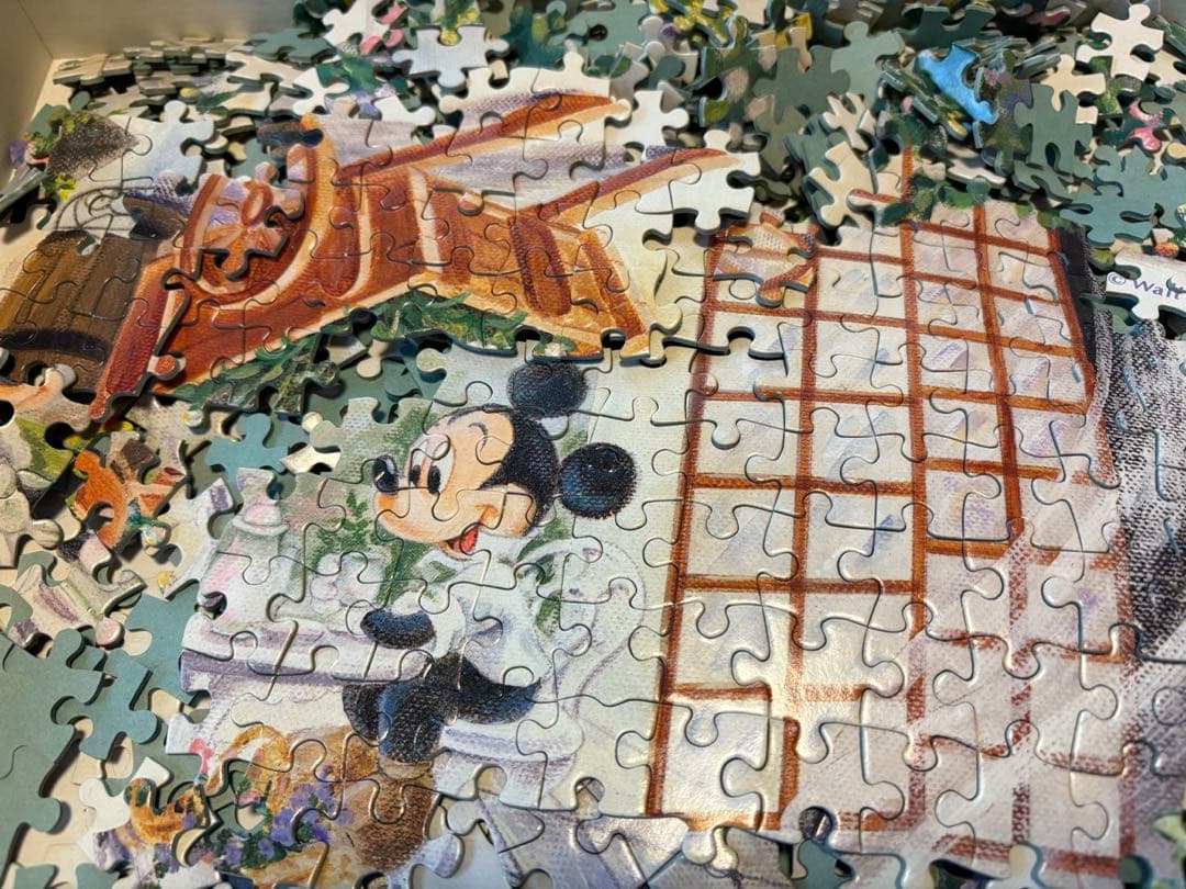 ディズニー　ジグソーパズル　ミッキーミニー　テンヨー　レア　レトロ