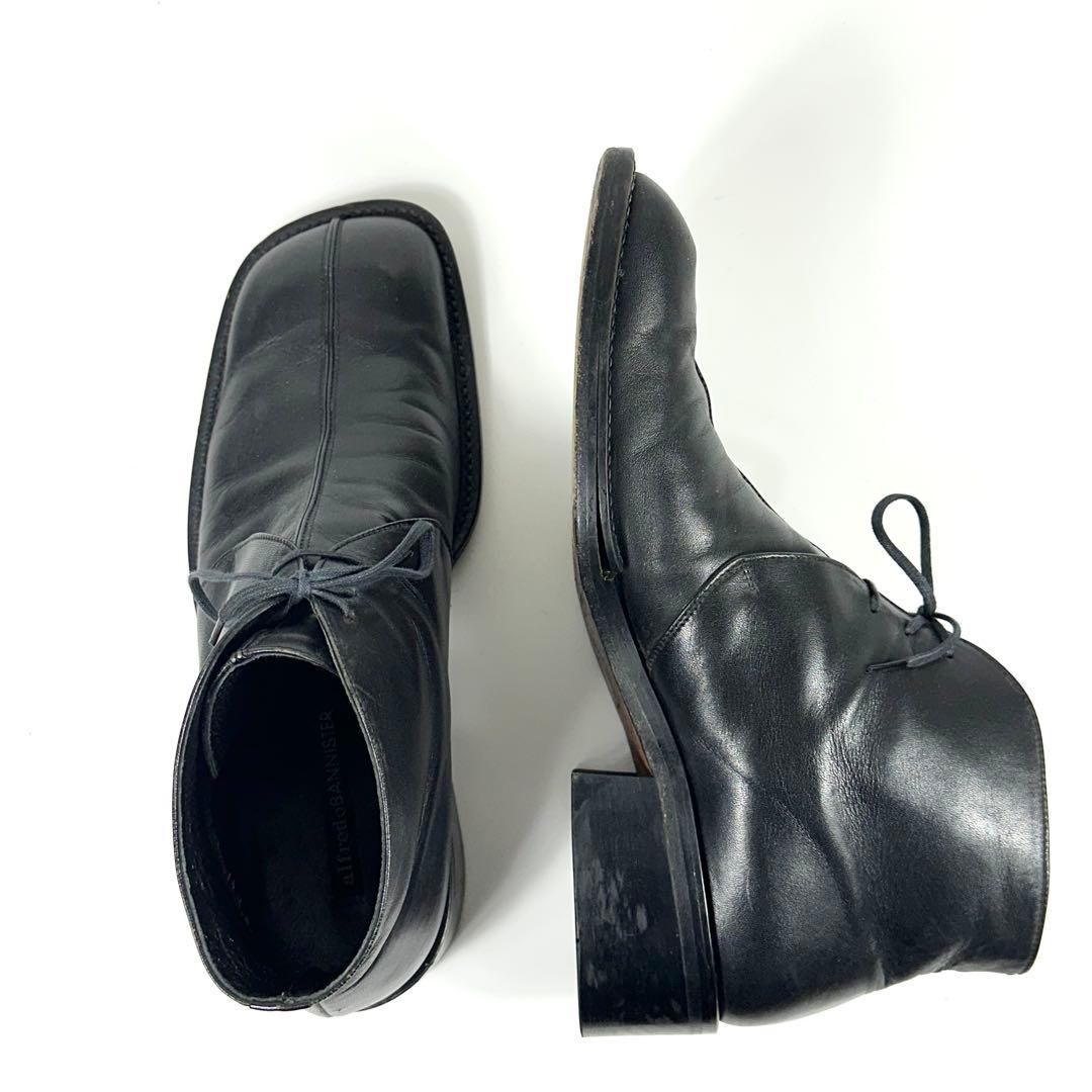 ALFREDO BANNISTER ヒールチャッカブーツ レザー 黒