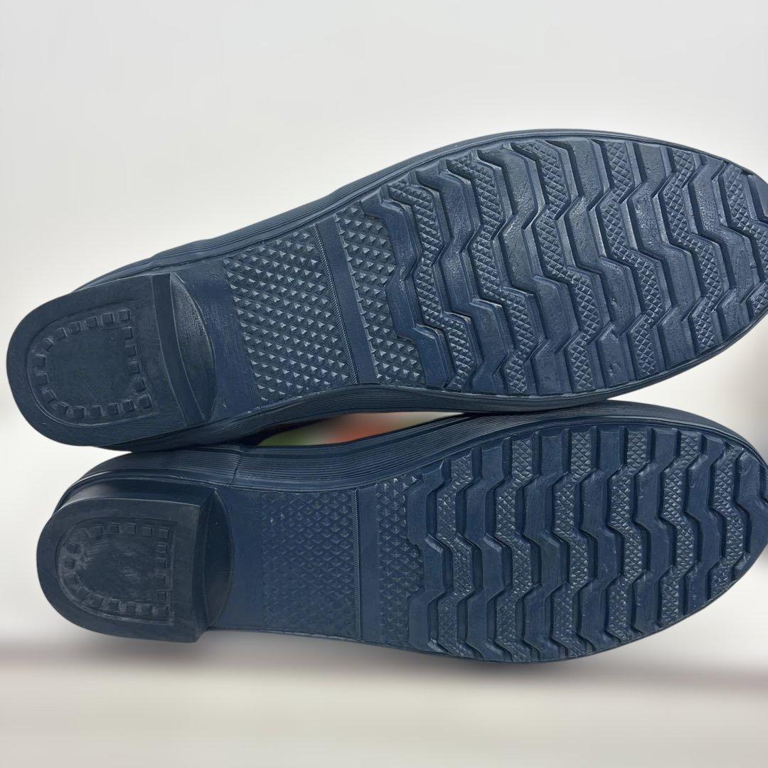 COACH コーチ ストライプ レインブーツ 長靴 未使用品 マルチカラー