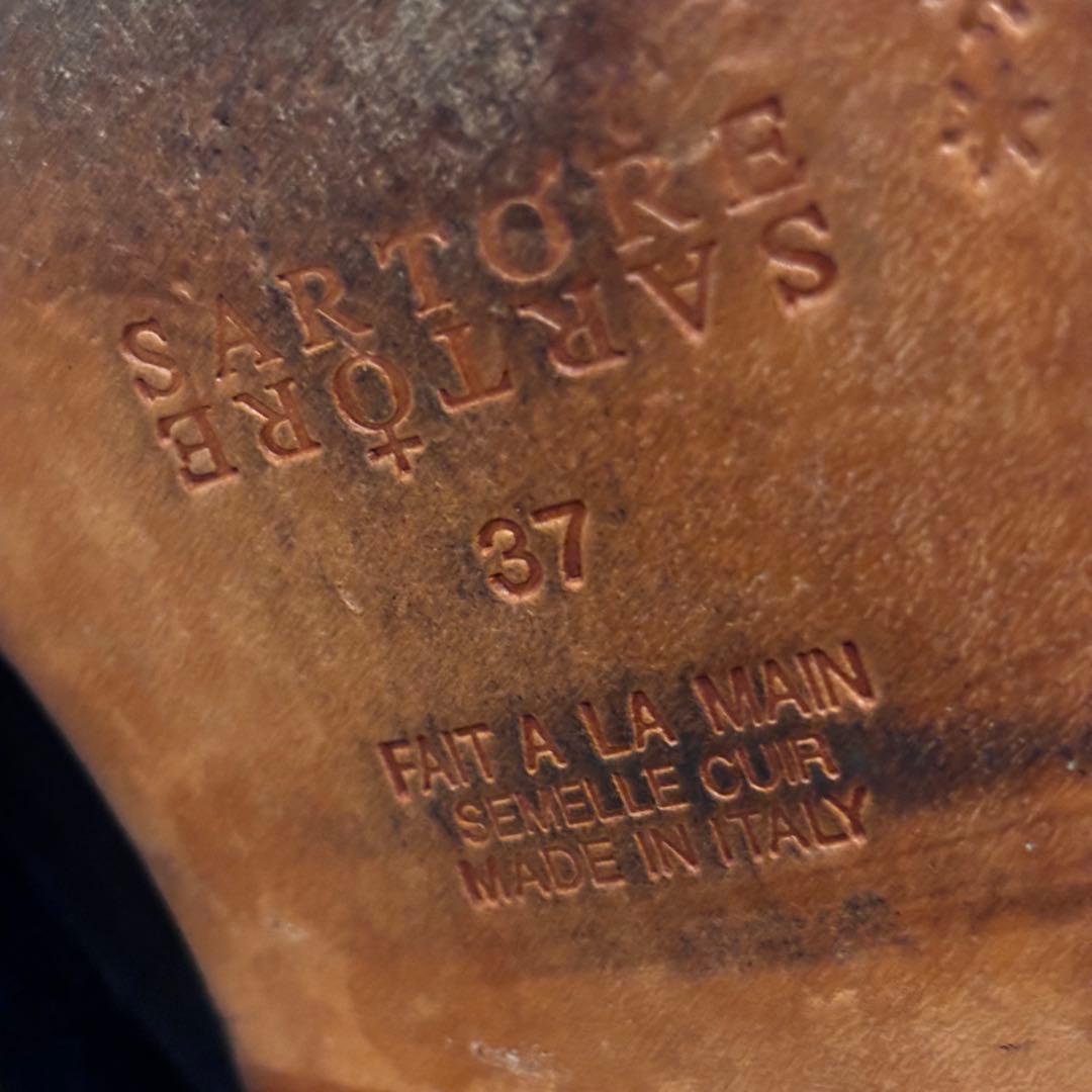 SARTORE ショートブーツ　モンクストラップ　24㌢　黒　ブーツ　サルトル