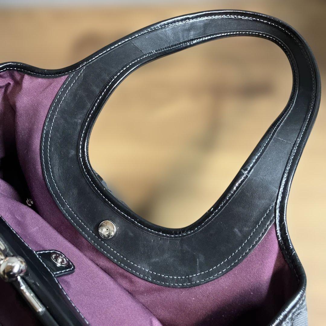 COACH コーチ シグネチャー ワンショルダーバッグ がま口 ブラック