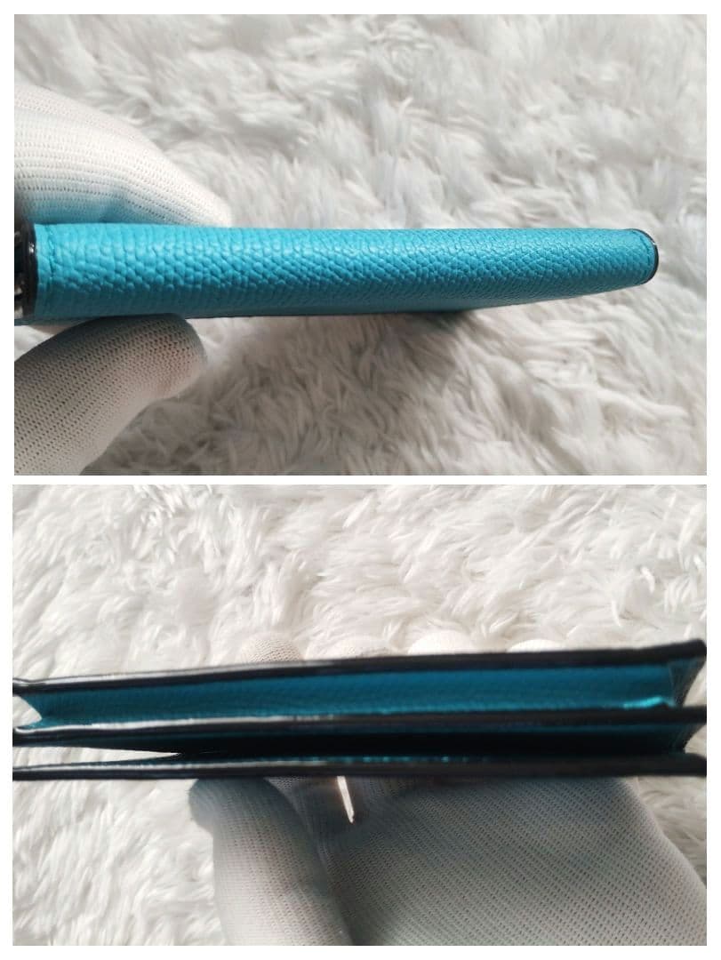 未使用品　ヴァレクストラ　名刺入れ　カードケース 　ブルー　グリーン　男女兼用