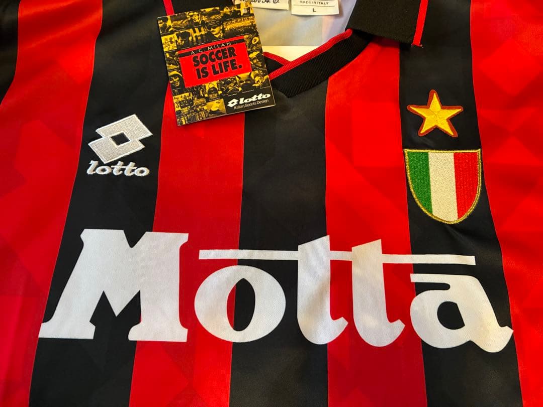 【新品 激レア】セリエA ミラン 95-96 バッジョ ホーム ユニフォーム L
