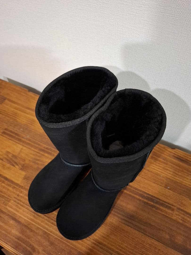 UGG ムートンブーツ 24cm 試着のみ 極美品 未使用級 箱なし ブラック
