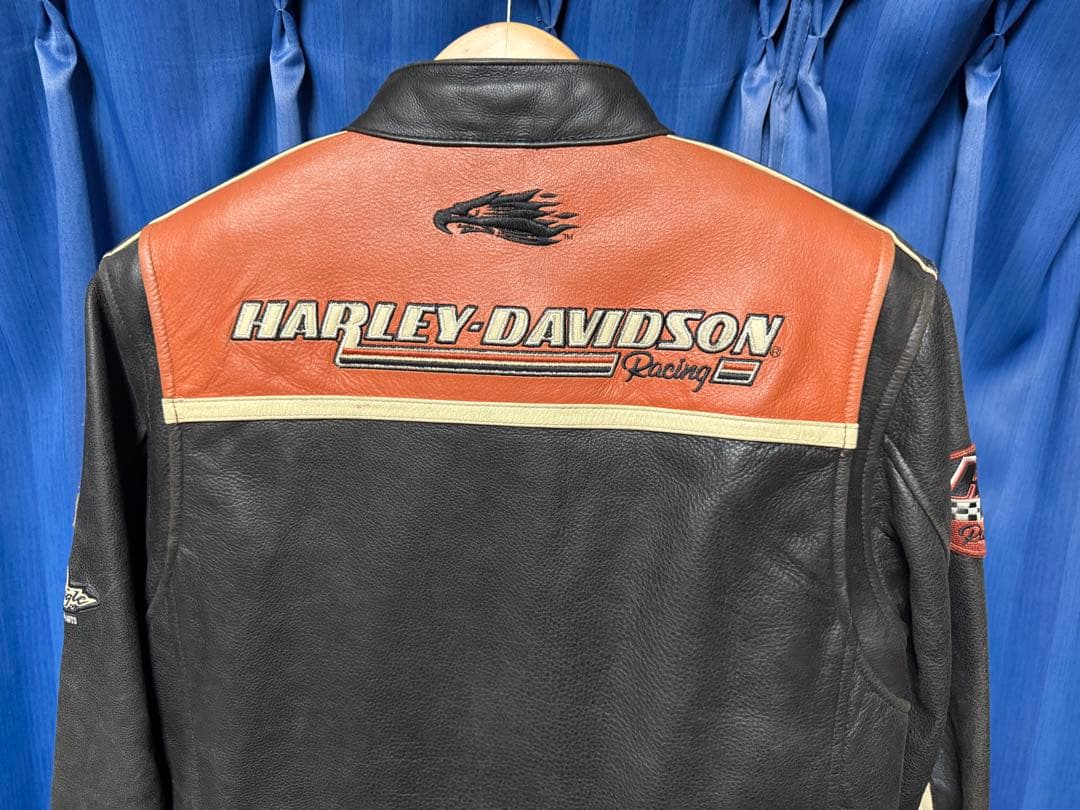 レア 廃盤 ハーレーダビッドソン レーシング 本革 レザージャケット Mサイズ