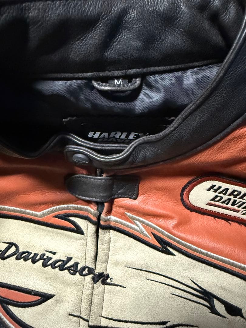 レア 廃盤 ハーレーダビッドソン レーシング 本革 レザージャケット Mサイズ