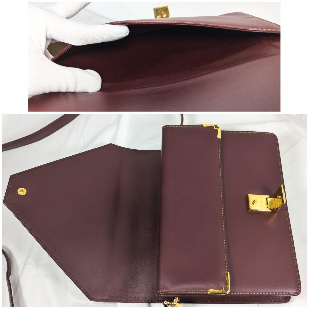 【極美品】 カルティエ マストラ ショルダーバッグ 三角フラップ 保存袋付き