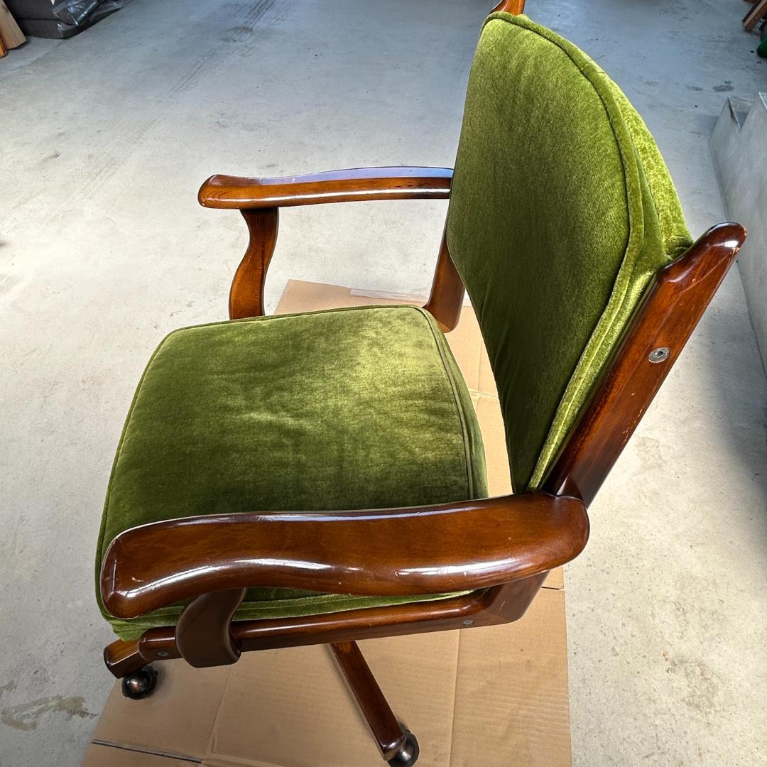 karimoku オールドカリモク コロニアル デスクチェア モケットグリーン