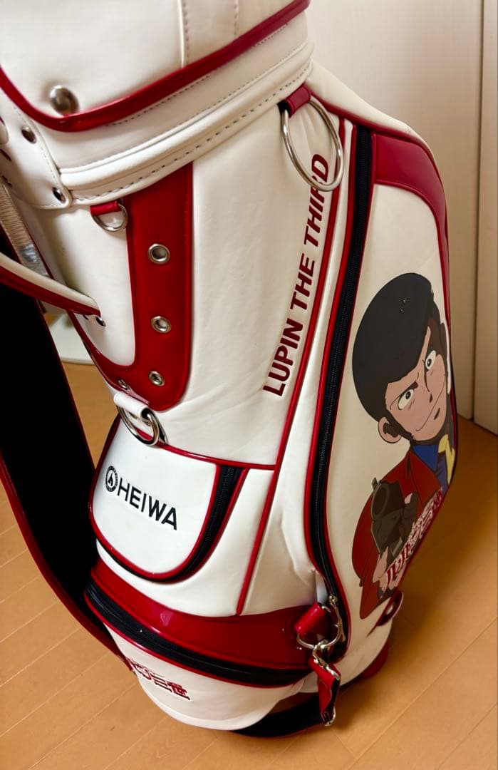超貴重品　ルパン三世 ゴルフバッグ HEIWA ホワイト/レッド