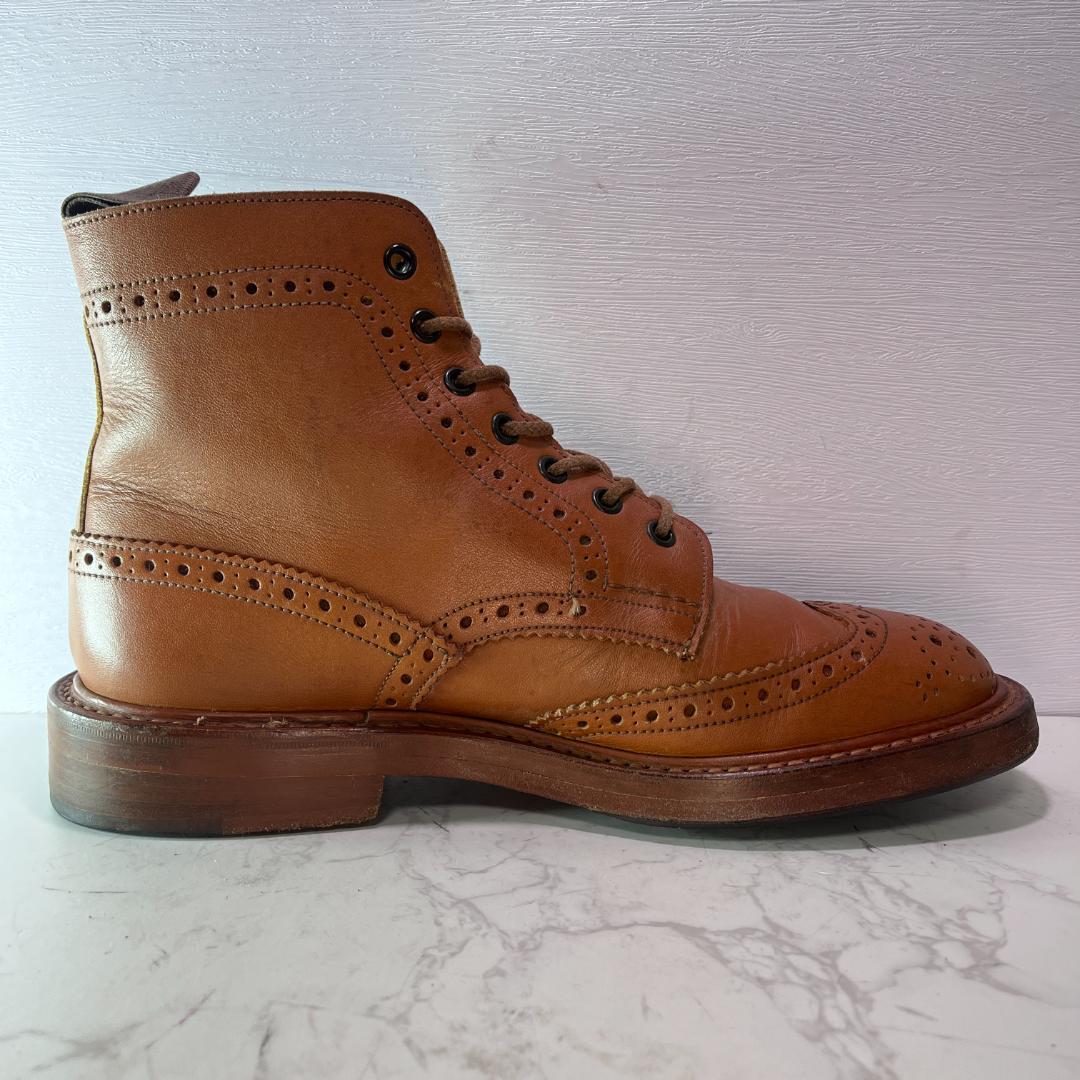 【美品】トリッカーズ M2508 モールトン 7.5 UK 茶 ブーツ