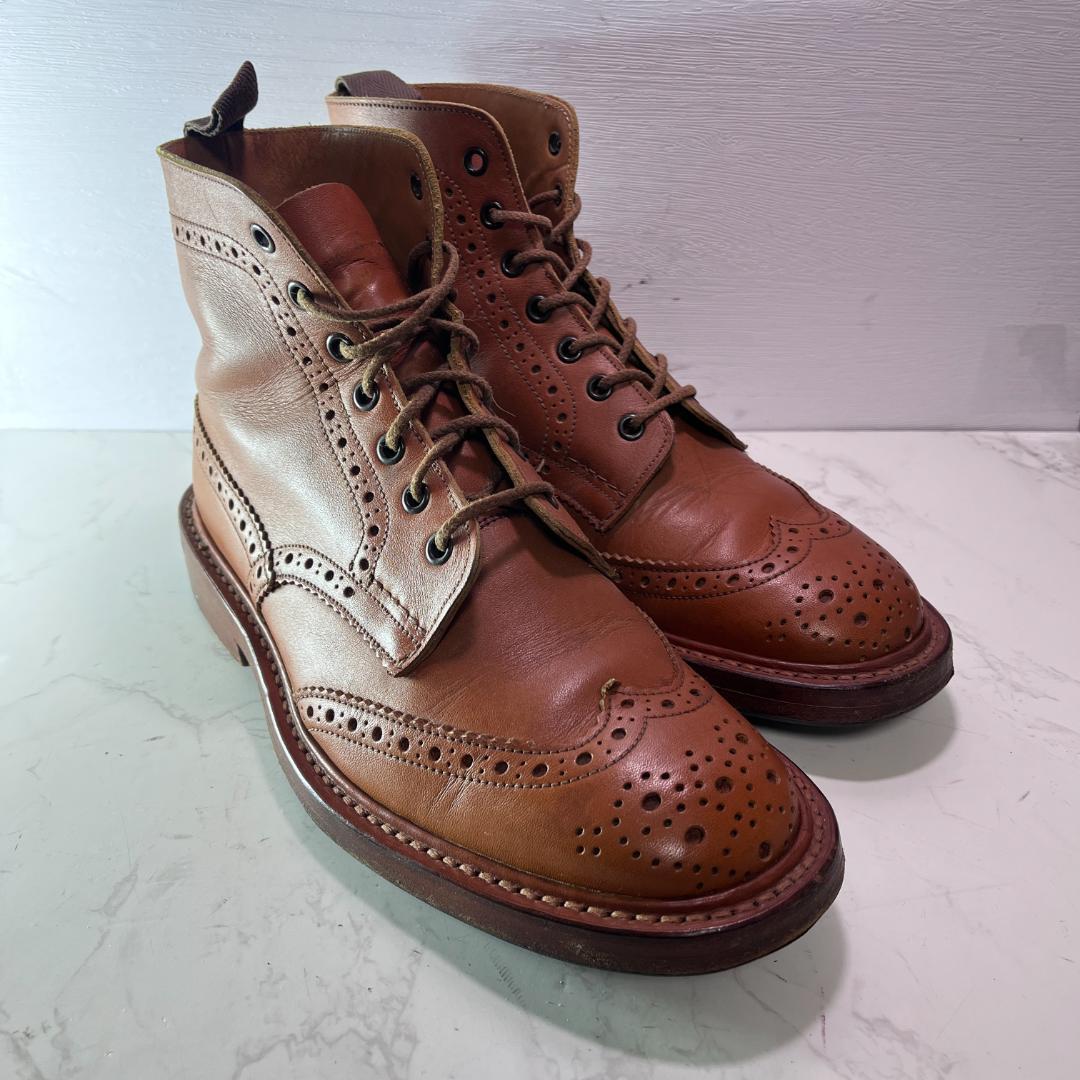 【美品】トリッカーズ M2508 モールトン 7.5 UK 茶 ブーツ
