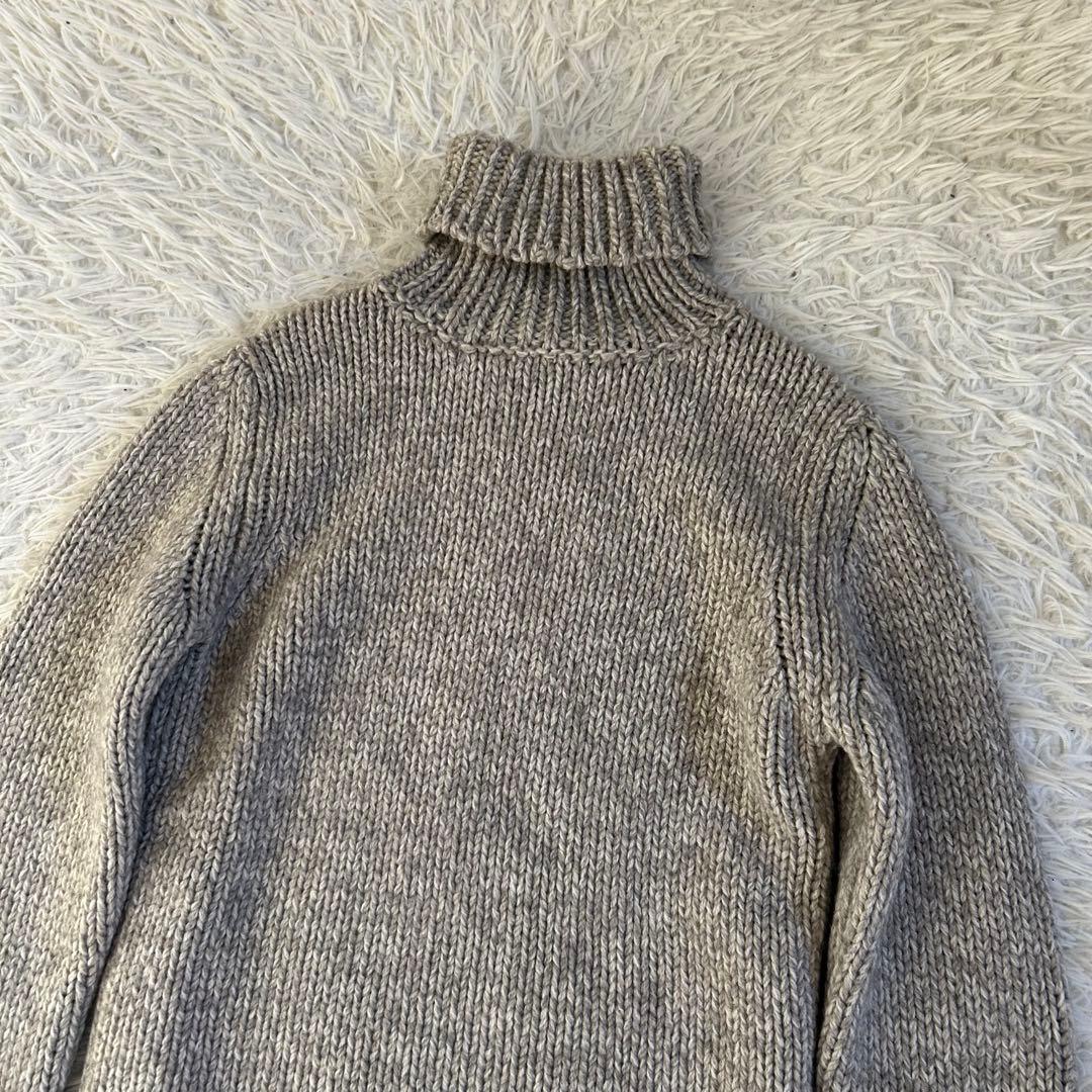 新品 ZANONE 保温性抜群 ヤク ウール　ローゲージ タートルネック 44