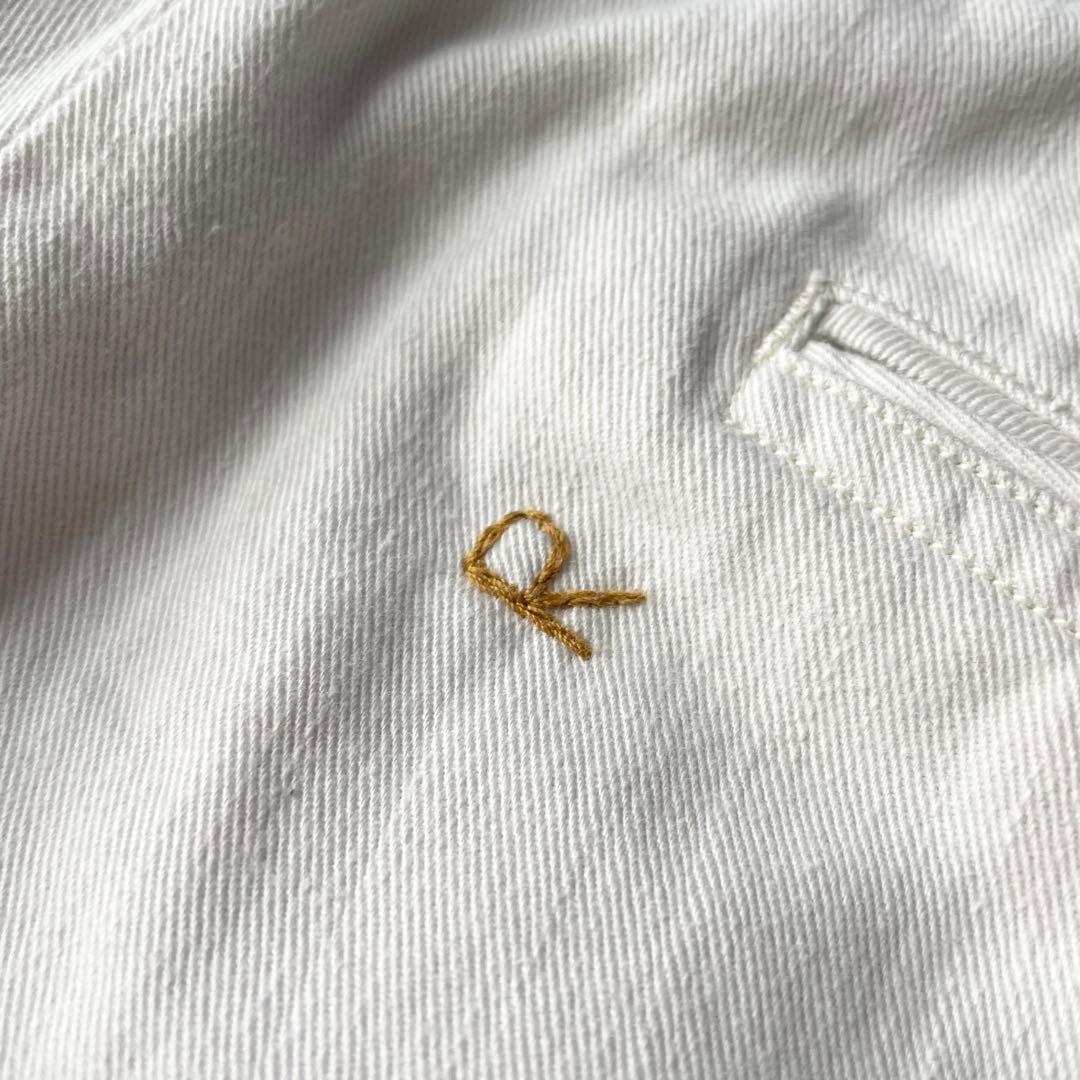 美品 45R おこめチノのシャルロットパンツ 3 ホワイト