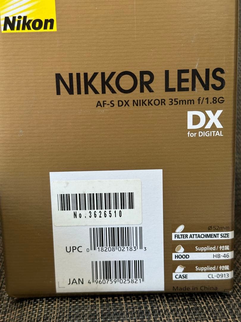 ニコン Nikon NIKKOR 35mm f1.8 単焦点　レンズ