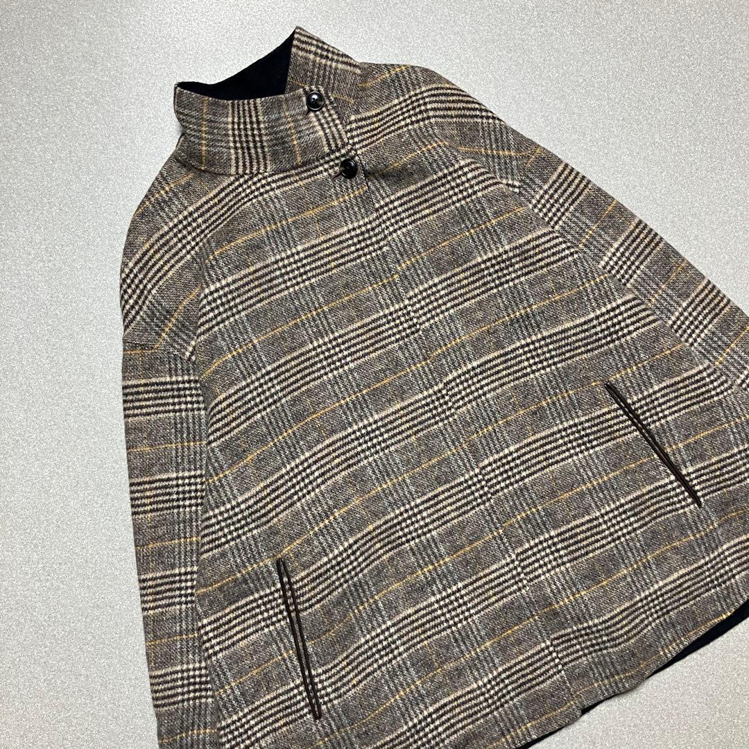 【美品✨】ユナイテッドアローズ ビーバーチェック スタンドカラー ショートコート