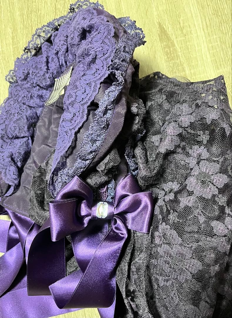 メタモルフォーゼ　追憶の姫君ハーフボンネット　紫×紫レース