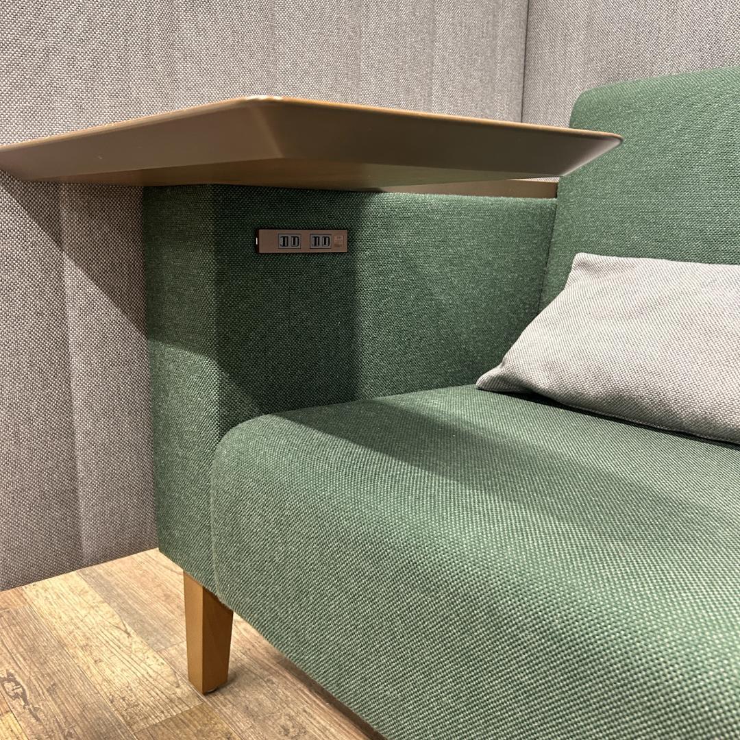 コクヨ ブース インターバル ダークグリーン／ライトグレー