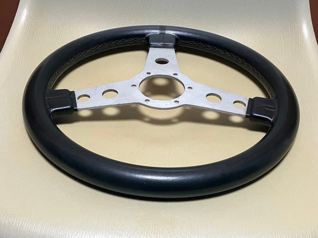 【当時物・美品】PERSONAL ステアリング フラットタイプ シルバー 35φ