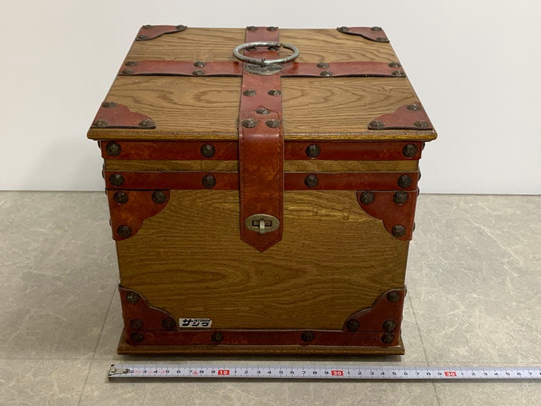 サンワインテリア 木製トランクBOX アンティーク 小物入 裁縫箱 コレクション