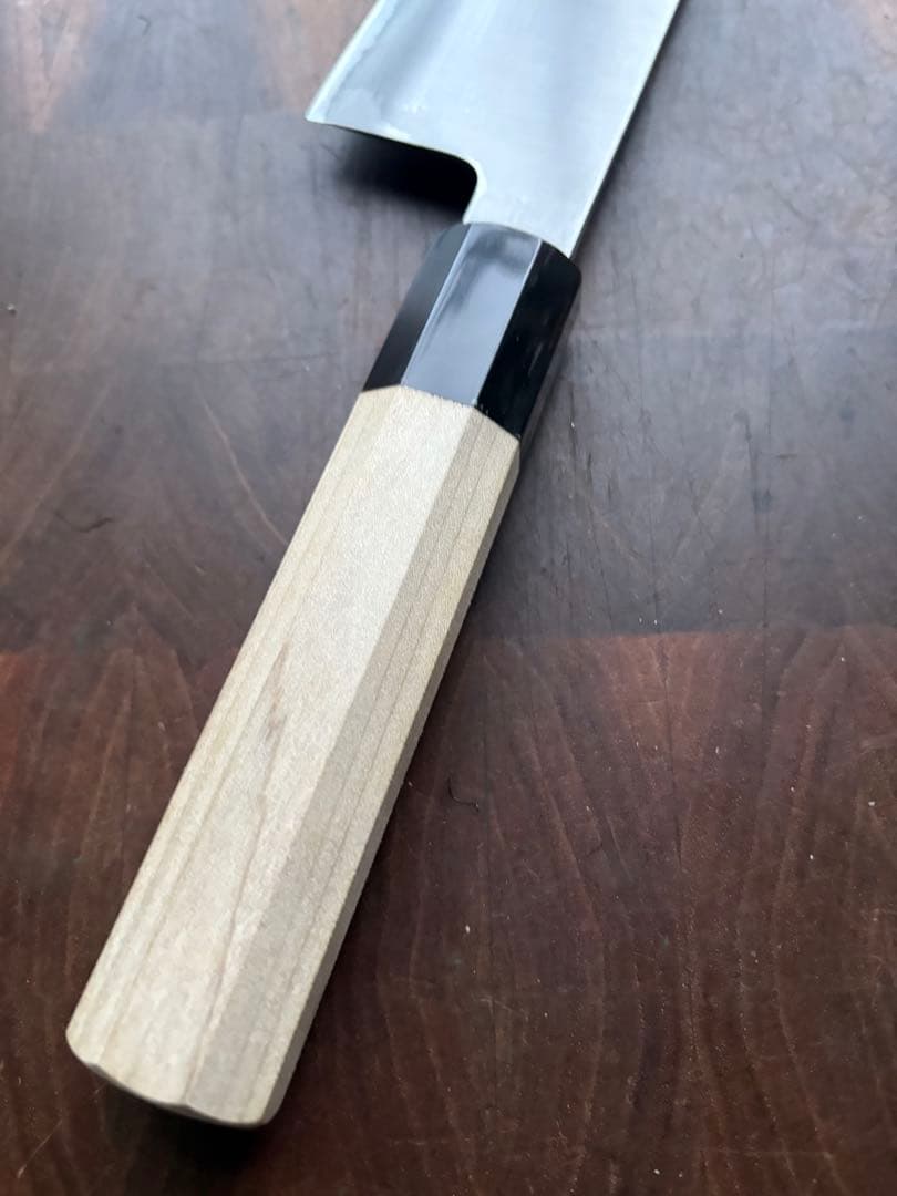 日野浦　睦　味方屋　切付　文化(三徳) 180mm 6寸　包丁　白鋼　和包丁　霞