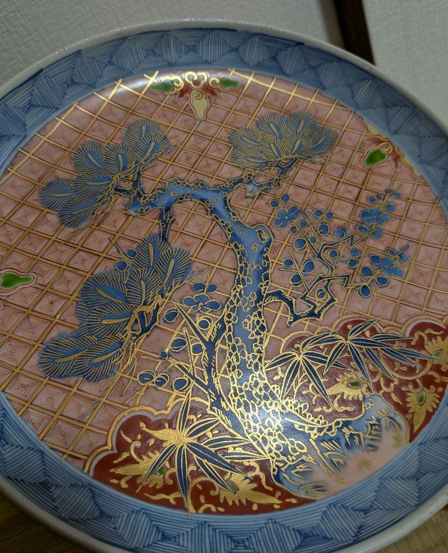 国宝級古代伊万里飾皿松竹梅図