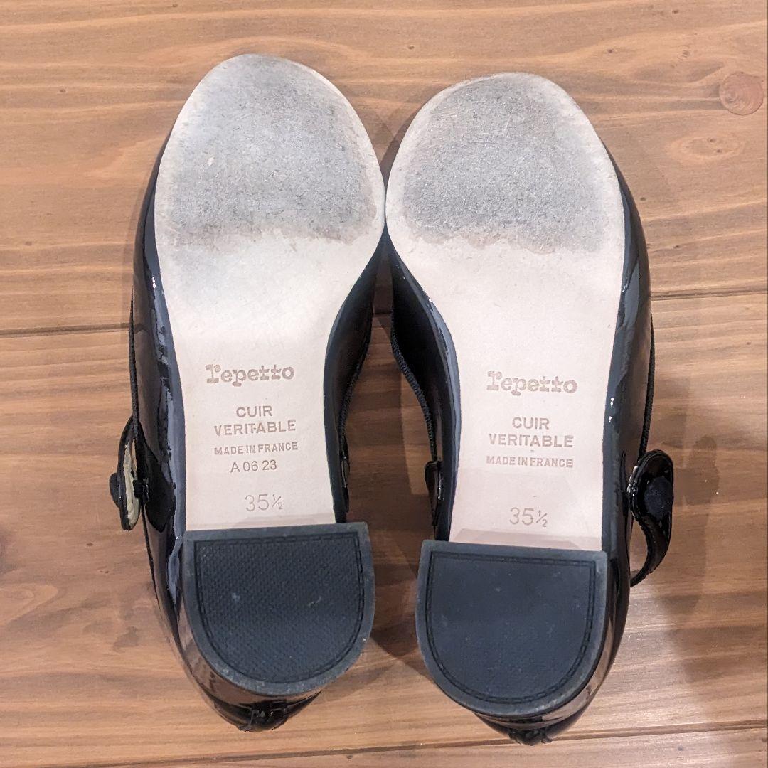 【セール中!!】証明書付 Repetto Rose メリージェーン 黒 エナメル