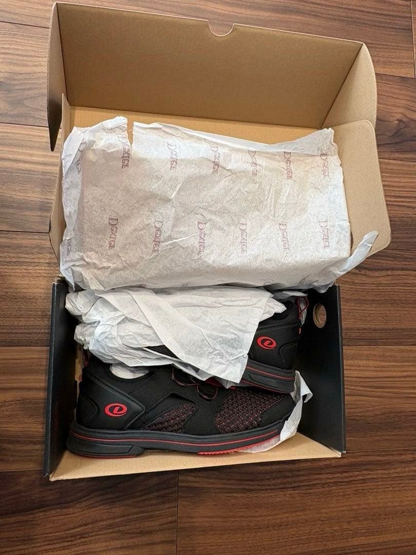 【新品未使用・箱有】Dexter メンズ ボーリングシューズ 黒 赤 23.5