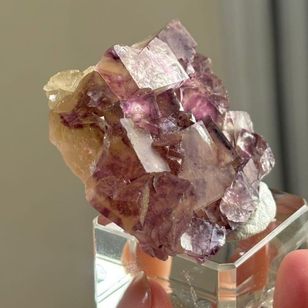 し*ま様 ナミビア産　オコルス　フローライト　2個セット　原石　鉱物標本