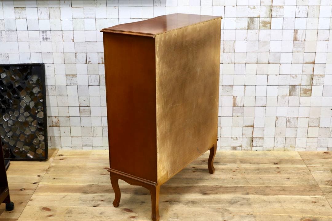 GMIK515○イタリア製 トールチェスト 引出し収納家具 象嵌細工