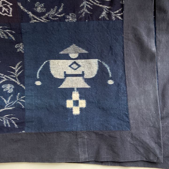 【　時代物　本藍染　タペストリー　テーブルセンター　】蔵出し！