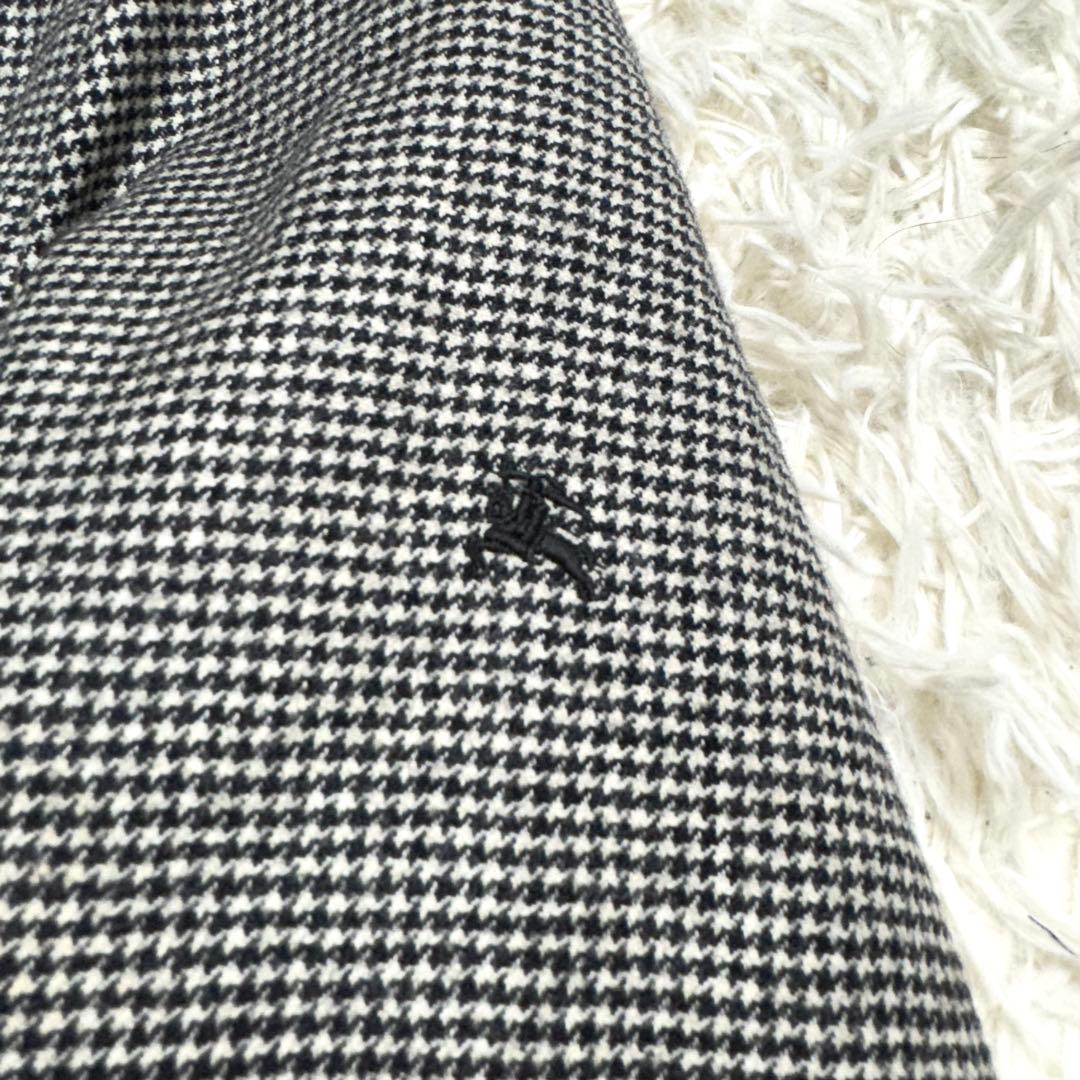 バーバリーブラックレーベル　パデッドコート　ノバチェック　千鳥柄　ラビットファー