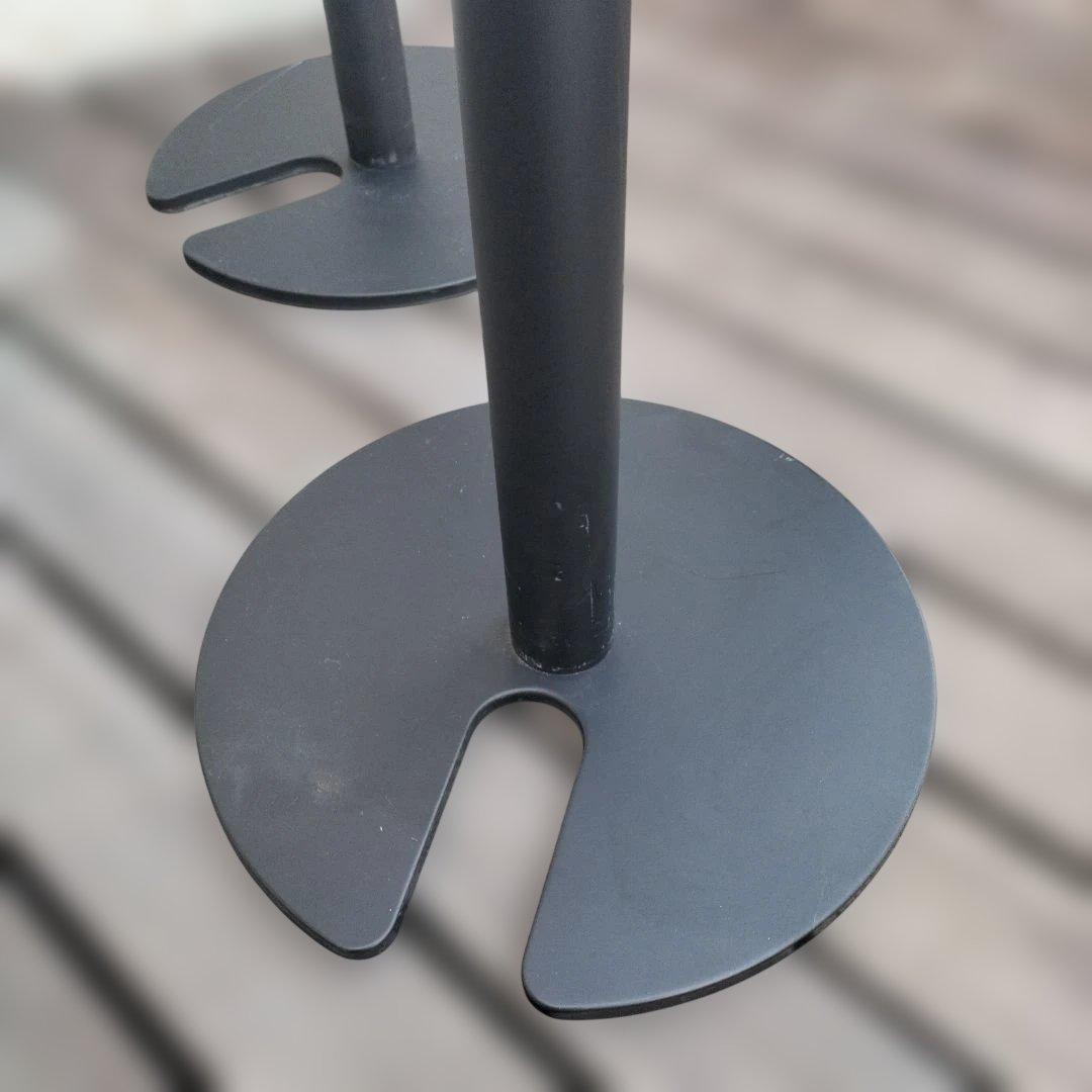 ポールパーテション ポール黒 ベルト黒 4本セット