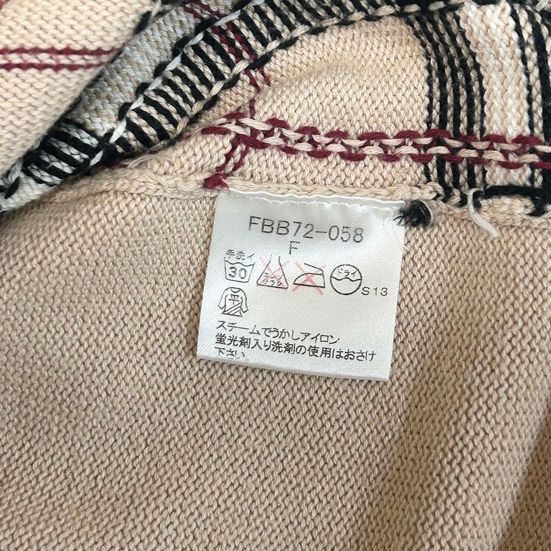 【美品】バーバリーロンドン ノバチェック コットン　カーディガン シェルボタン