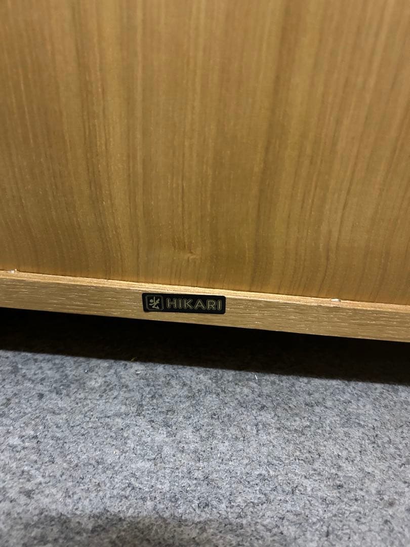 新品 ファックス台 電話台 チェスト５段 A4収納 整理箱 光製作所 天然杢