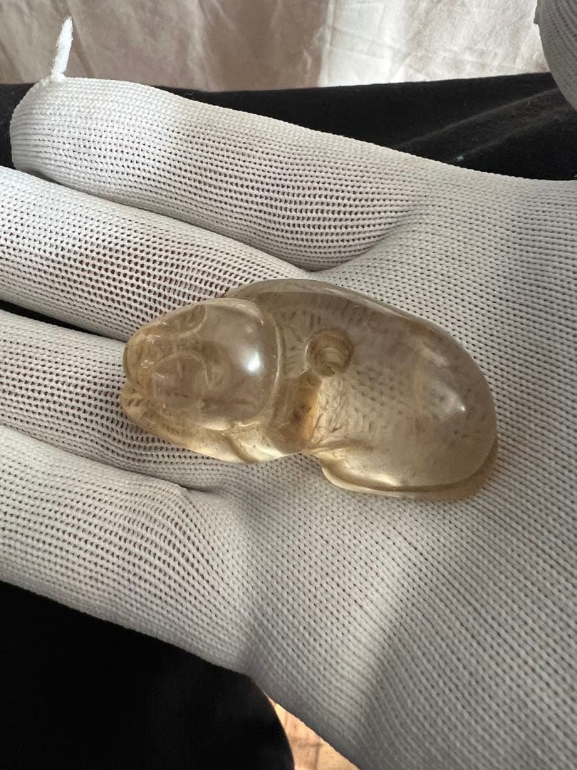 水晶　置物 人物？