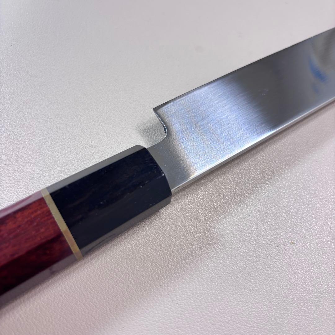 柳刃包丁 9寸 270mm 鏡面 切付柳刃包丁 鏡面　八角柄 刺身包丁༠༩