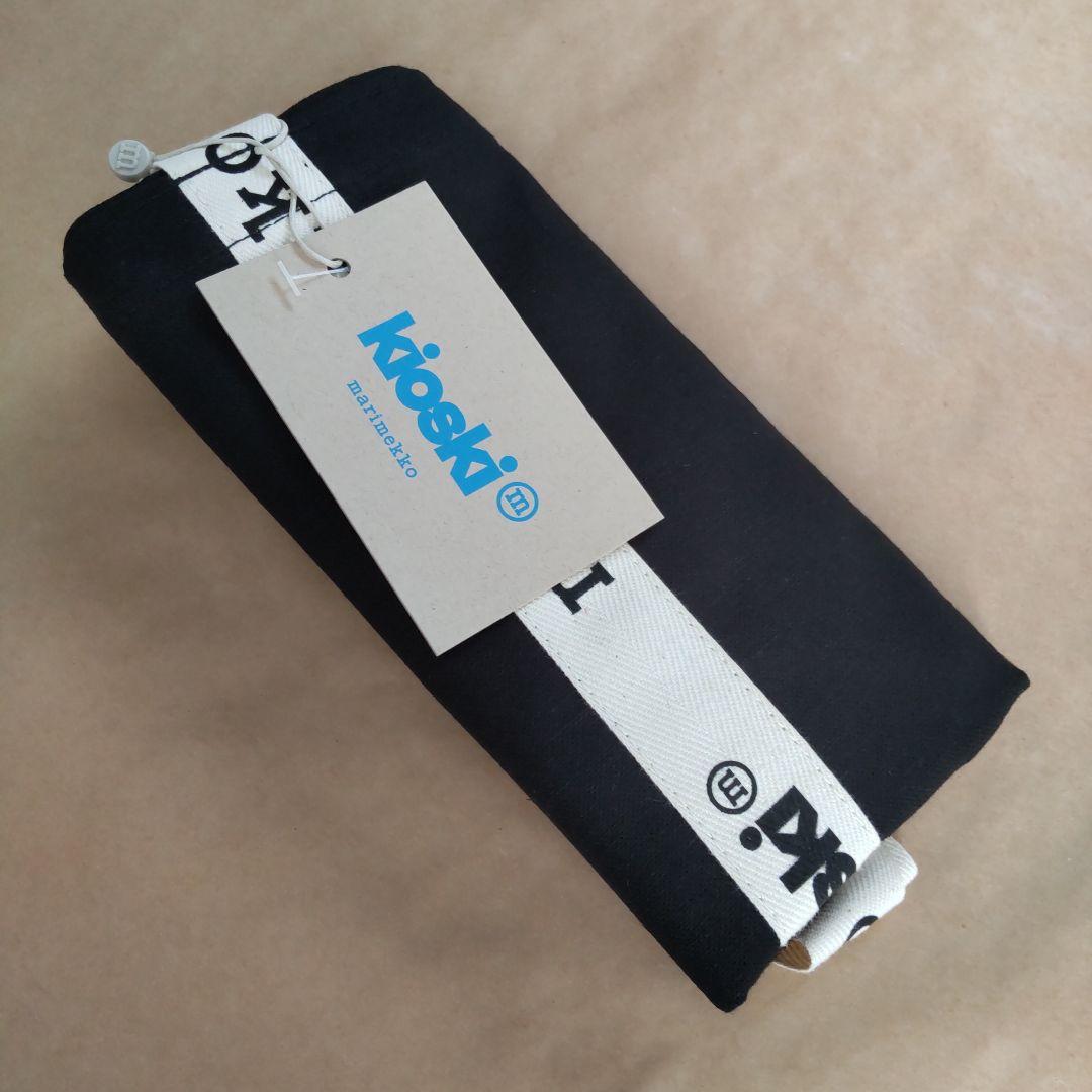 未使用　マリメッコ　marimekko トートバッグ エコバッグ　黒　綿　麻