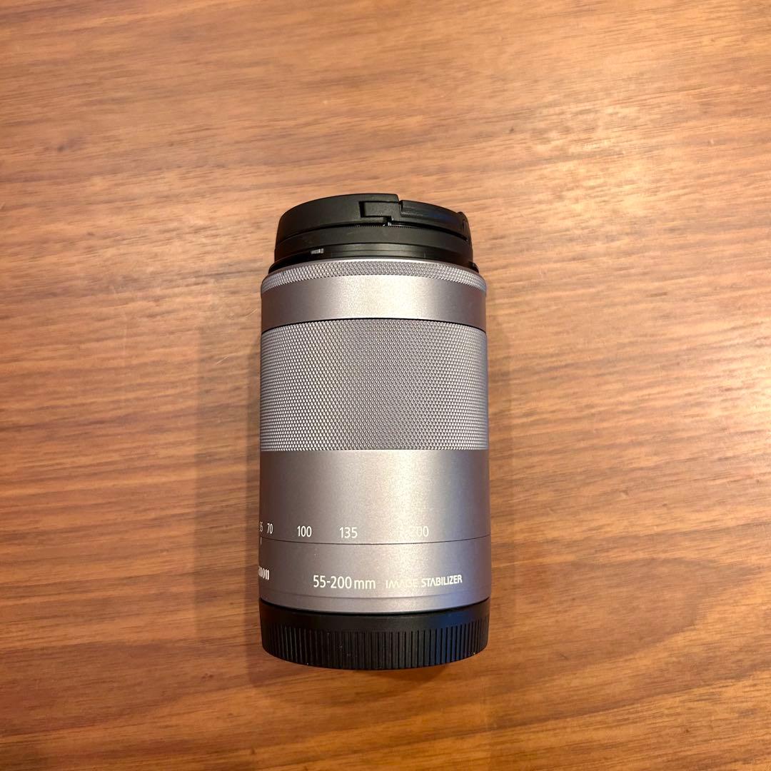 Canon EOS Kiss m ミラーレスカメラ ホワイト 望遠レンズ付き